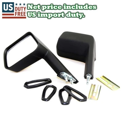 Par de espejos retrovisores negros para Honda Accord SJ-SM 3D hatchback sedán 4P 1976-1981 Foto 1 de 4