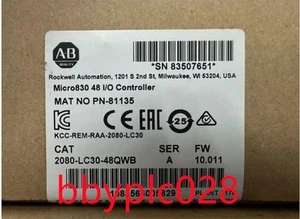 New Sealed For Allen Bradley 2080-LC30-48QWB Micro830 48 I/O Controller - Picture 1 of 3
