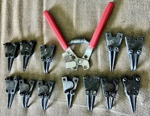 Retaining Ring Pliers Tool with Lot of 12 Heavy Duty Snap Ring Plier Heads Tips - Picture 1 of 10