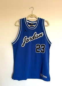Air Jordan Jersey, #23, Michael Jordan, Blue, Size M, Chicago Bulls - Picture 1 of 5
