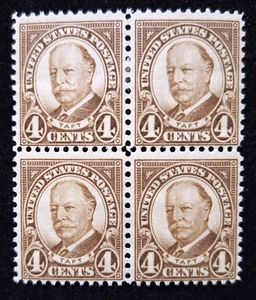 US Stamp 1926-34 4c Taft Scott # 636 MINT Block of 4 - Picture 1 of 1