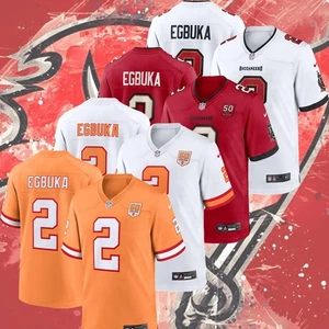 HOT! Emeka #2 Egbuka 76 Tampa Bay 50th Season Name & Number Stitched Gift Fan - Picture 1 of 10