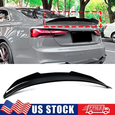 For AUDI A5 S5 RS5 B9 B9.5 2DR 2017-2024 Gloss Black DUCKBILL Trunk Wing Spoiler - Image 1 of 4