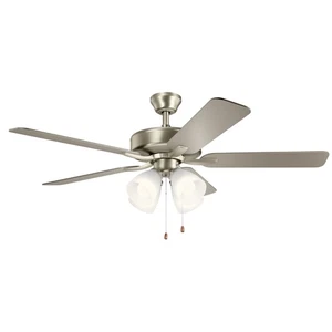 Basics Pro Premier 4-Light 52" Indoor Ceiling Fan in Brushed Nickel - Picture 1 of 2