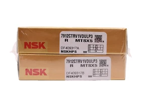 SET OF 2 Super Precision 7912CTRVDULP3 NSK Precision Angular Contact 60x85x13mm - Picture 1 of 2