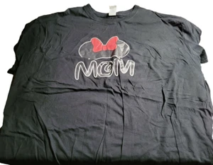 Disney Mickey Ears Mom Minnie Mouse T Shirt Black 3XL Large Mother Walt Font - Picture 1 of 1