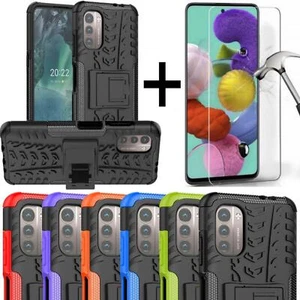 For Nokia C300 Phone Case Shockproof Armor Stand Phone Cover + Screen Glass - Picture 1 of 19