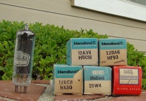 12AV6 12BA6 12BE6 35W4 50C5-NOS/NIB Mixed AA5 Tube Set-Tested-Ships Free US - Picture 1 of 1