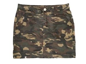 VIP Jeans Womens Camo Stretch Mini Skirt Size Large 16” Long - Picture 1 of 6