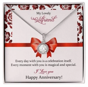 Girlfriend Necklace Gift – Romantic Anniversary Gifts for Her – Love Necklace Je - Picture 1 of 5