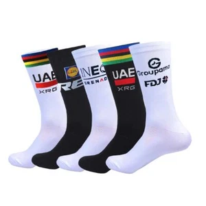 Calze da ciclismo bianche Emirati Arabi Uniti - Calze a compressione MTB a rete leggere per adulti - Foto 1 di 30