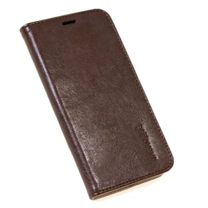 Luxus Leder Schutzhülle für Apple iPhone XS Smartphone Tasche Case Cover braun - Picture 1 of 12