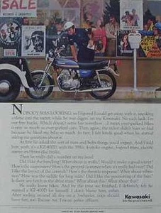 KAWASAKI KZ-400D KZ-400 D KZ 400 Motorcycle Ad 1975 - Bild 1 von 1