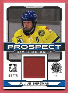 2014 Julius Bergman ITG In the Game Draft Prospects Rookie Jersey 08/75 - Sharks - Picture 1 of 1