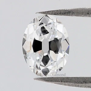Diamante de corte europeo antiguo ovalado de 1 quilate color E/F VS claridad diamante CVD cultivado en laboratorio - Imagen 1 de 10