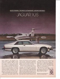 1979 roter Jaguar XJ-S V-12 Print-Ad / Great Art - Privatjet - Bild 1 von 1