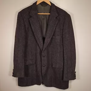 Vintage Stafford Harris Tweed Scottish Wool Men's 46 2 Button Sport Coat - Picture 1 of 10