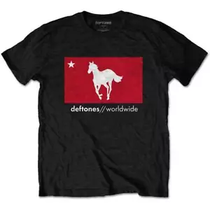 ** T-shirt con licenza ufficiale CA The Deftones Star & Pony (bianca) in tutto il mondo ** - Foto 1 di 3