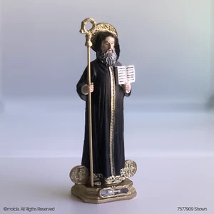 Heiliger Benedikt Harz Statue - 9" katholische Figur. San Benito Figura Catolica - Bild 1 von 5