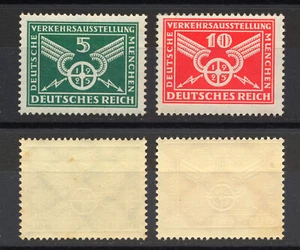 MiNr. 370-371 Y DR - Wz. 2 liegend Verkehrsausstellung München - postfrisch ** - Picture 1 of 5