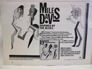 Miles Davis Star People LP Record 1983 Vintage Print Ad Music Room Man Cave - Bild 1 von 1
