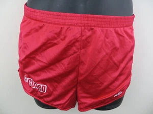 Dolphin Lifeguard Retro Shiny Shorts Vintage Red Mens Small S 3 XS - Picture 1 of 5