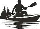 Aufkleber Kajak Kanu 083 paddeln Sticker Autoaufkleber Mann im Boot rudern