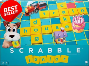 Scrabble Junior, Kids Crossword Game, 2-in-1, Ages 6-10, 2-4 Players - Picture 1 of 12