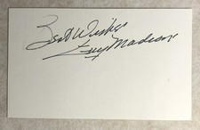 Guy Madison Signed Autograph On Index Card