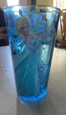 Vidro azul Elsa colecionável Disney vidro incrível estado congelado - Imagem 1 de 2