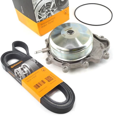 CONTI Wasserpumpe + Keilrippenriem für MERCEDES W204 W212 C207 W221 S204 C204 - Bild 1 von 3