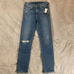 Citizen of Humanity Damen 25 Denim Jeans Blau Rocket Crop High Rise Skinny Neu - Bild 1 von 12