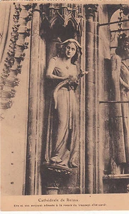 *** Kathedrale von Reims - Eva und ihre Schlange an der Rose *** CPA 0416 - Bild 1 von 1