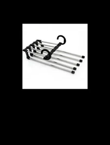 5 in 1 Pant Rack Shelves Clothes Hangers Multi-functional Wardrobe Magic Hanger - Picture 1 of 3