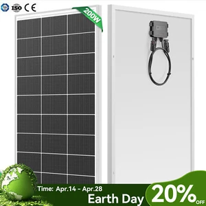 200W Watt Mono Solar Panel 12V Battery Charger Home PV Off Grid Boat Power RV - Picture 1 of 9