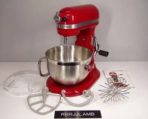 Kitchenaid 6 Qt Quart Lift Bowl MISCELATORE DA APPOGGIO in Rosso Impero OTTIME CONDIZIONI COME NUOVO! - Foto 1 di 15