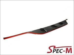 040 Black Metal Red Line Rear Diffuser Cover for 2015+ W205 AMG Sports Bumper  - Bild 1 von 4