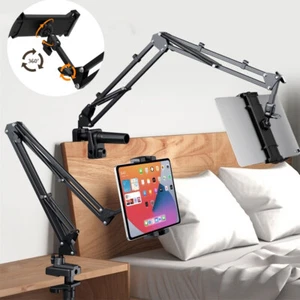 360° Adjustable Tablet Floor Stand & Desk Mount Flexible Arm Phone iPad Holder - Picture 1 of 6