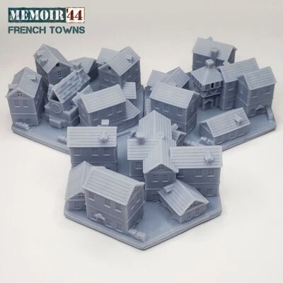 Memoir 44 European Towns Set of 3 | WW2 Gaming TTRPG Scenery - Image 1 of 4