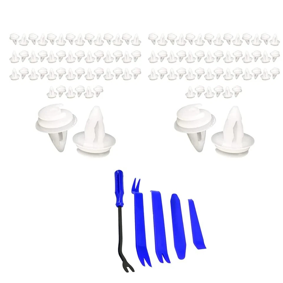 Mean Mug Auto 100x Door Panel Retainer Clips With Tools kit For BMW 51411973500 - Image 1 of 4