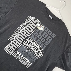 2005 San Antonio Spurs NBA Champions Size XL Black Tee - Picture 1 of 19