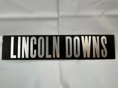 Vtg 50s 60s LINCOLN DOWNS Cardboard Horse Race Track Advertising Sign - Image 1 of 4