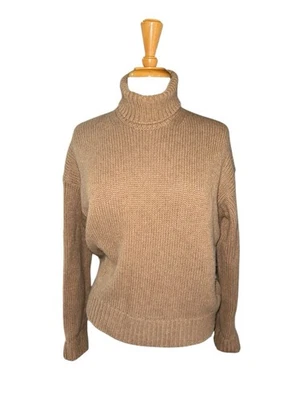 Suéter Ralph Lauren Etiqueta Púrpura 100% Cachemira Cuello Alto Roble Marrón Mujer Talla M Foto 1 de 4