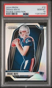 Panini Prizm Drake Maye #329 Silver Prizm Variation (RC) 2024 PSA 10 - Imagen 1 de 3