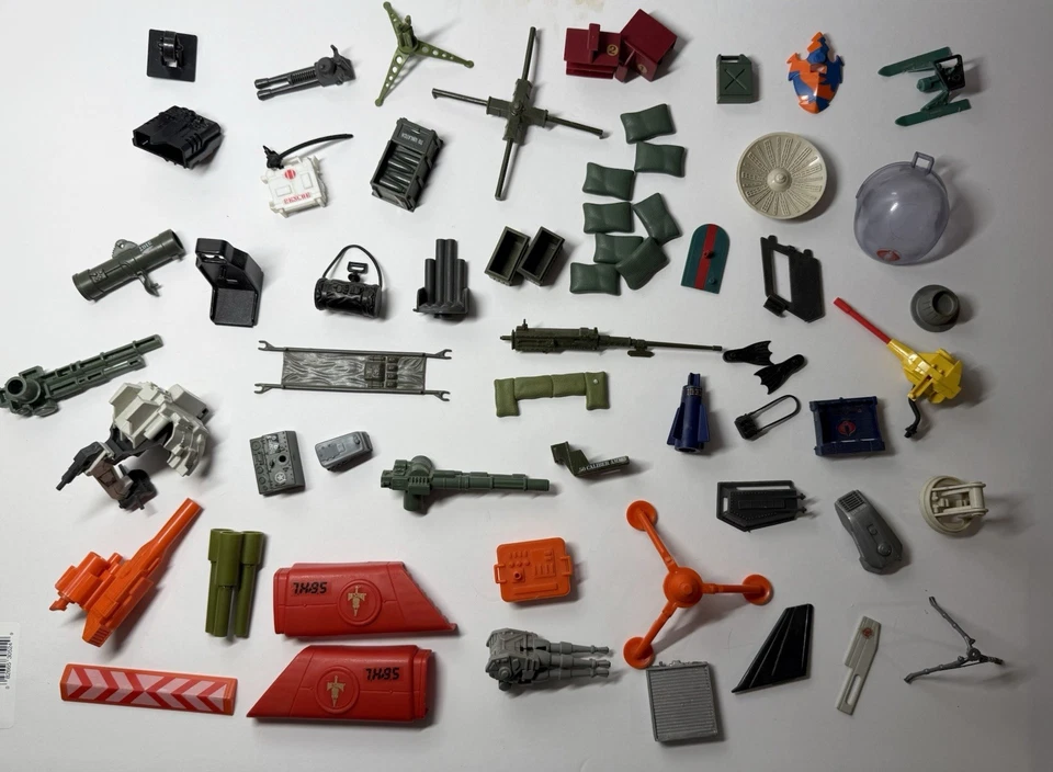 G.I. vintage años 80 GI Joe Lote ARAH Cobra 3.75 PIEZAS Misceláneas Lote de (60) Piezas Foto 1 de 1