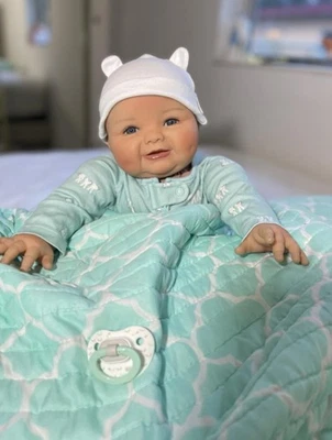 Big Chubby Boy Baby Doll With Magnetic Pacifier - Image 1 of 4