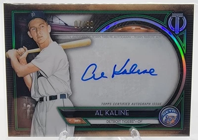 2020 Topps Tribute Al Kaline #TA-AK Green Auto /99 - Image 1 of 2