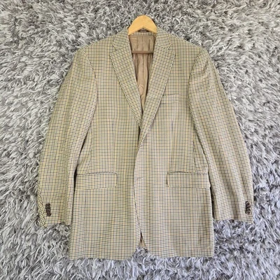 Blazer Peter Millar Para Hombres 40T Cuadros Lana Seda Deporte Abrigo Chaqueta Clásico Foto 1 de 4