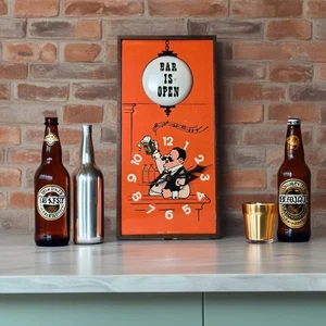 🕰️ Reloj de Pared Eléctrico Iluminado Vintage Spartus “Bar Is Open” ¡FUNCIONA! Decoración de letreros - Imagen 1 de 24