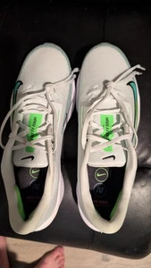 Size 11 - Nike Air Zoom Infinity Tour 2 Golf White Green worn twice - Picture 1 of 5